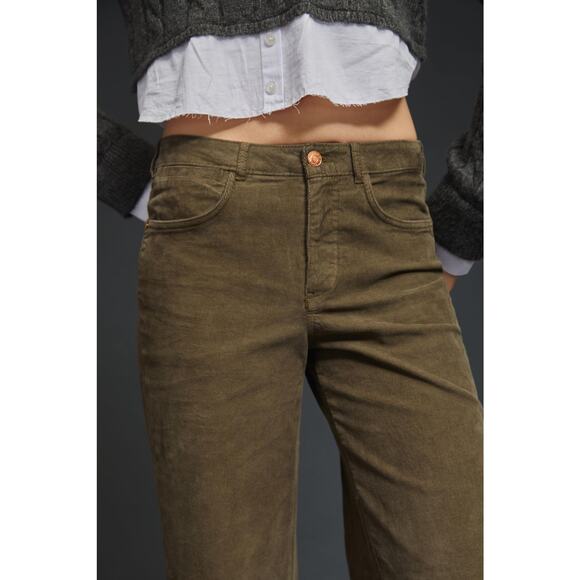 Anthropologie Wide Leg Corduroy Pants - Stylish New - 31 Waist - Picture 3 of 8